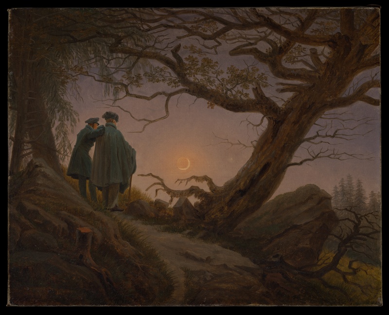 Caspar David Friedrich - Two Men Contemplating the Moon